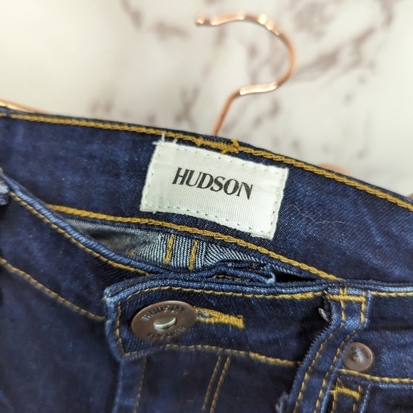 Hudson Girls Skinny Jeans Size 16 28 X 30 Dark Wash Mid Rise Denim CPSIA 2008 - Picture 3 of 12